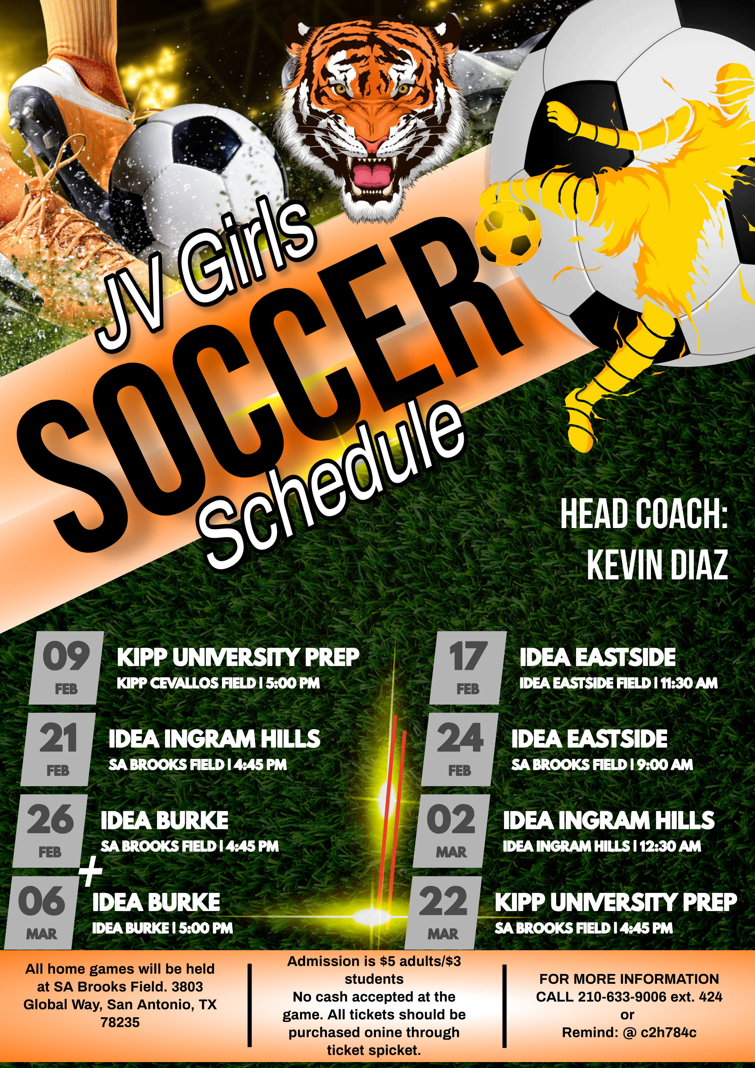 JV Girls Soccer Schedule